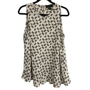 Karen Kane butterfly Sleeveless Blouse size L fairycore garden spring